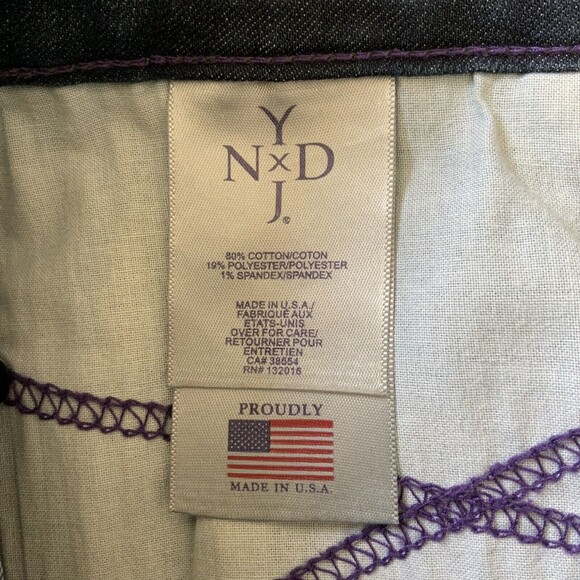 NYDJ Bootcut Blue Lift Tuck Technology Embroidered Pocket Jeans 2 - Picture 8 of 10